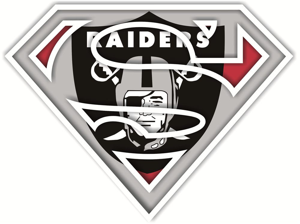Oakland Raiders superman logos iron on heat transfer...